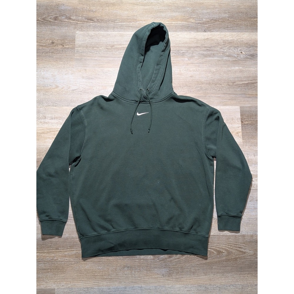 Nike S Green Pullover Hoodie‎ Fleece Sweatshirt Small Swoosh